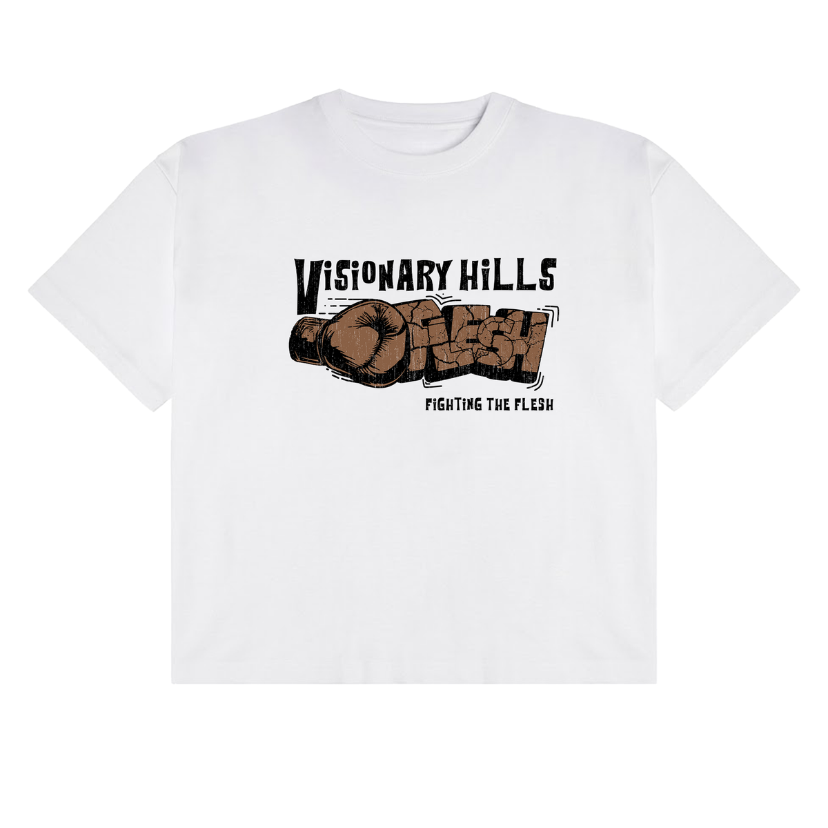 Fight The Flesh Tee in white