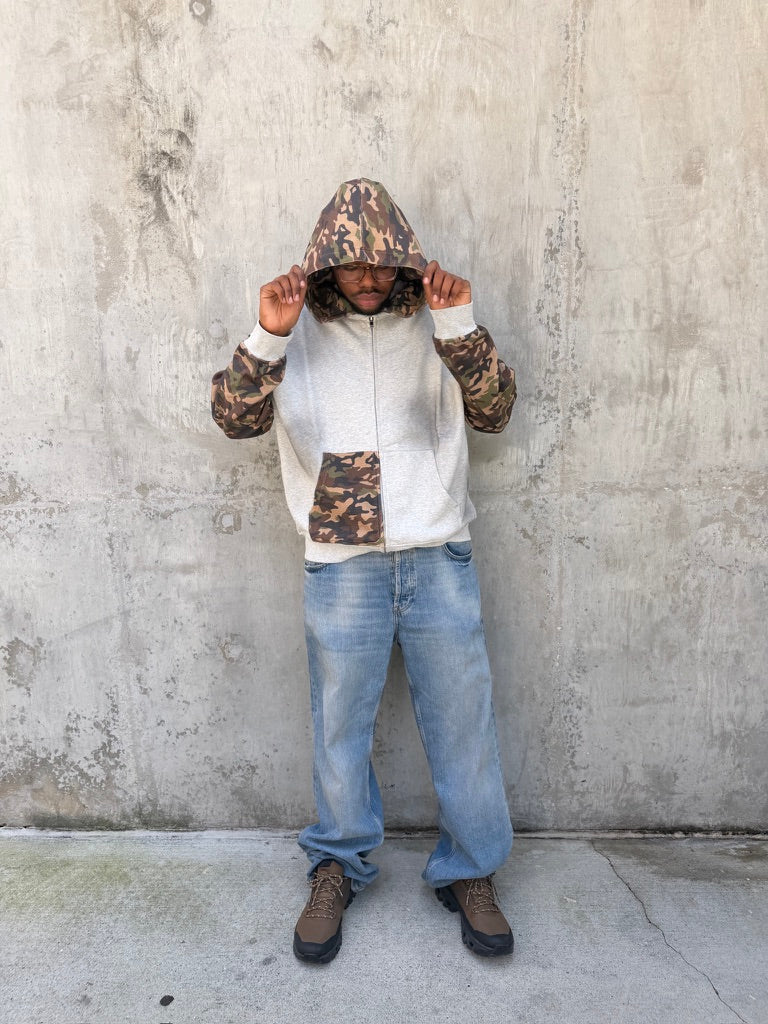 @jadenalphonse wearing Visionary Hills Concrete Jungle Zip Up