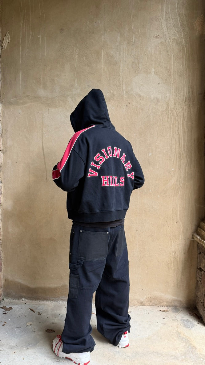 @nomorefreeswag wearing Visionary Hills Daily "Bred" Zip Up