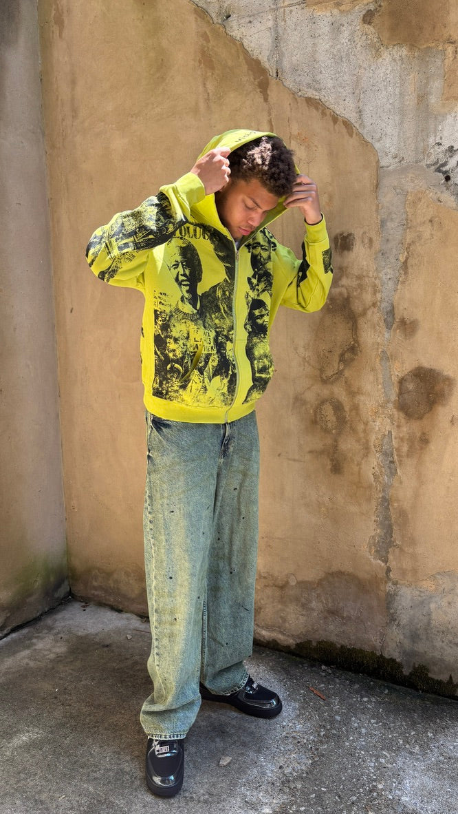@shakurskii_ wearing Visionary Hills Volt Green Revolución