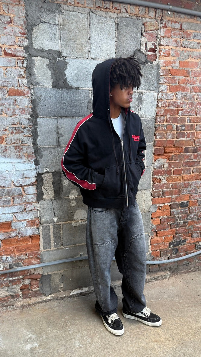 @simplyjonnnn wearing Visionary Hills Daily "Bred" Zip Up