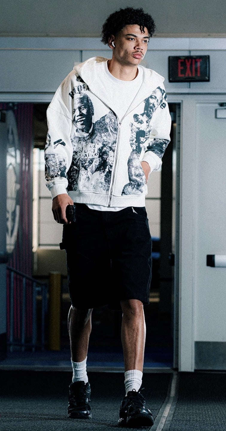 @visionaryhills wearing Visionary Hills White Revolución